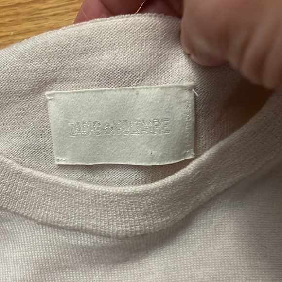 Zadig And Voltaire XS Sweater Ivory Merino Extra Fine Wool ARGILE Star - Picture 2 of 6